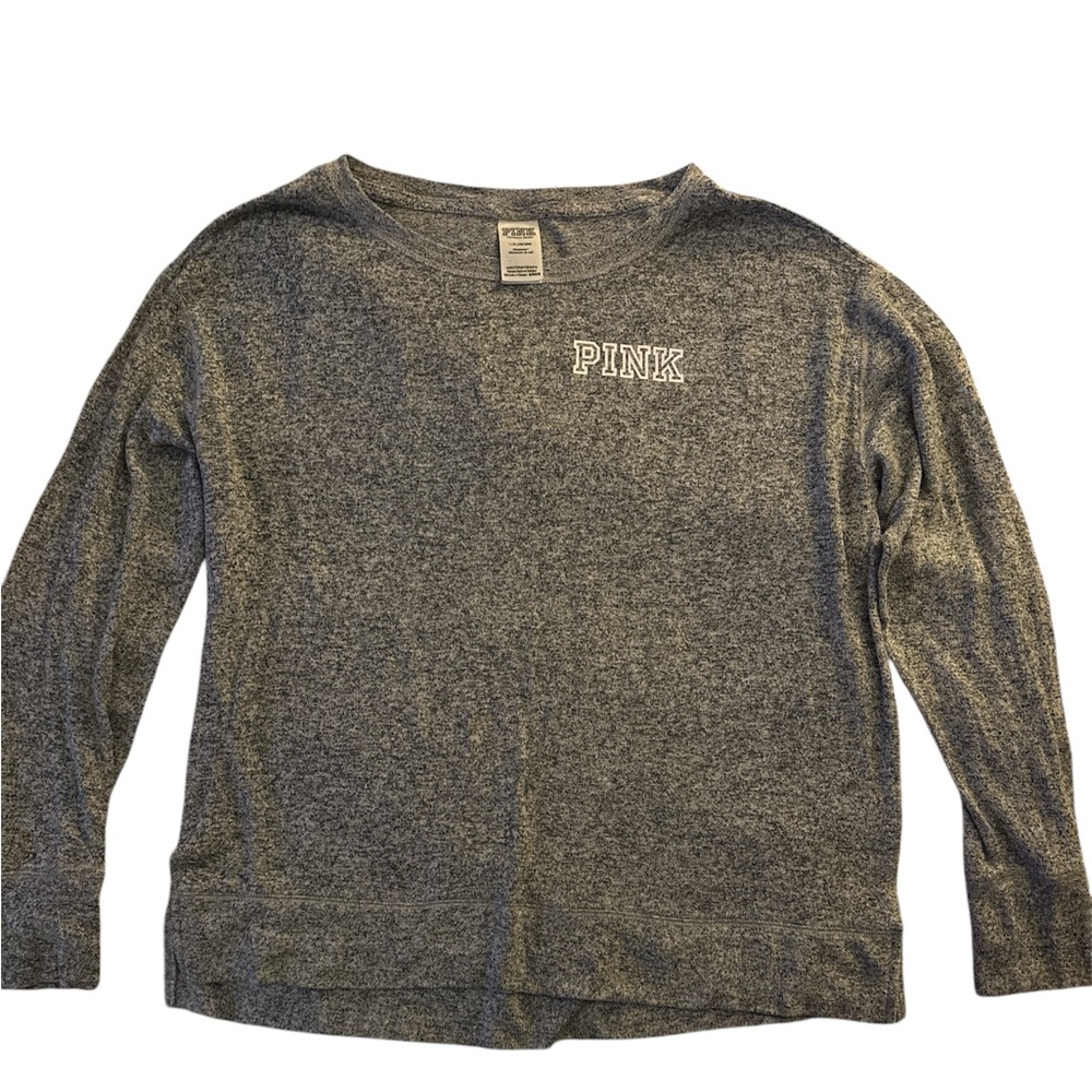 Victoria Secret Pink Long sleeve grey lounge shirt
